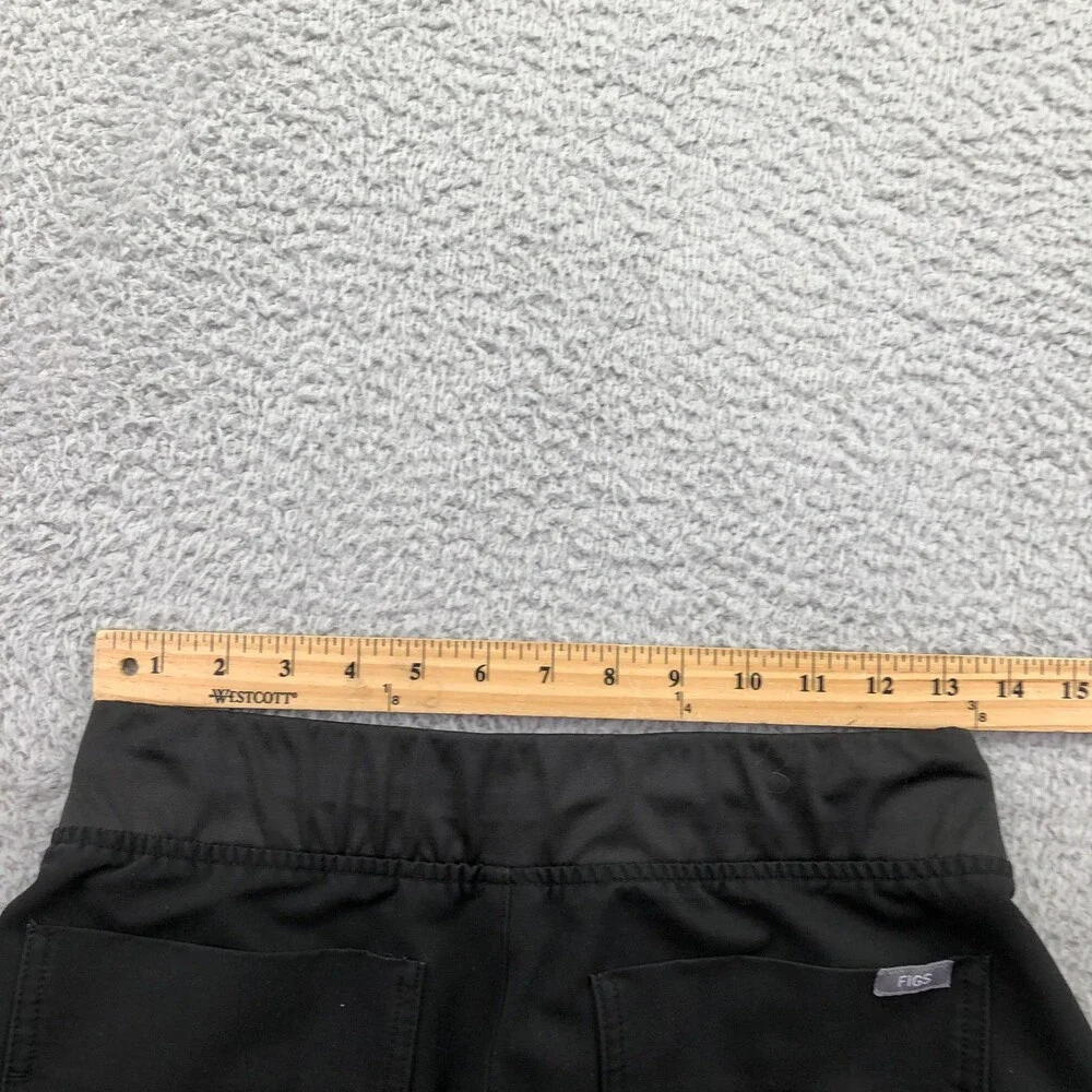 FIGS Scrub Pants Womens Small Black Technical Collection Jogger Cargo Pockets